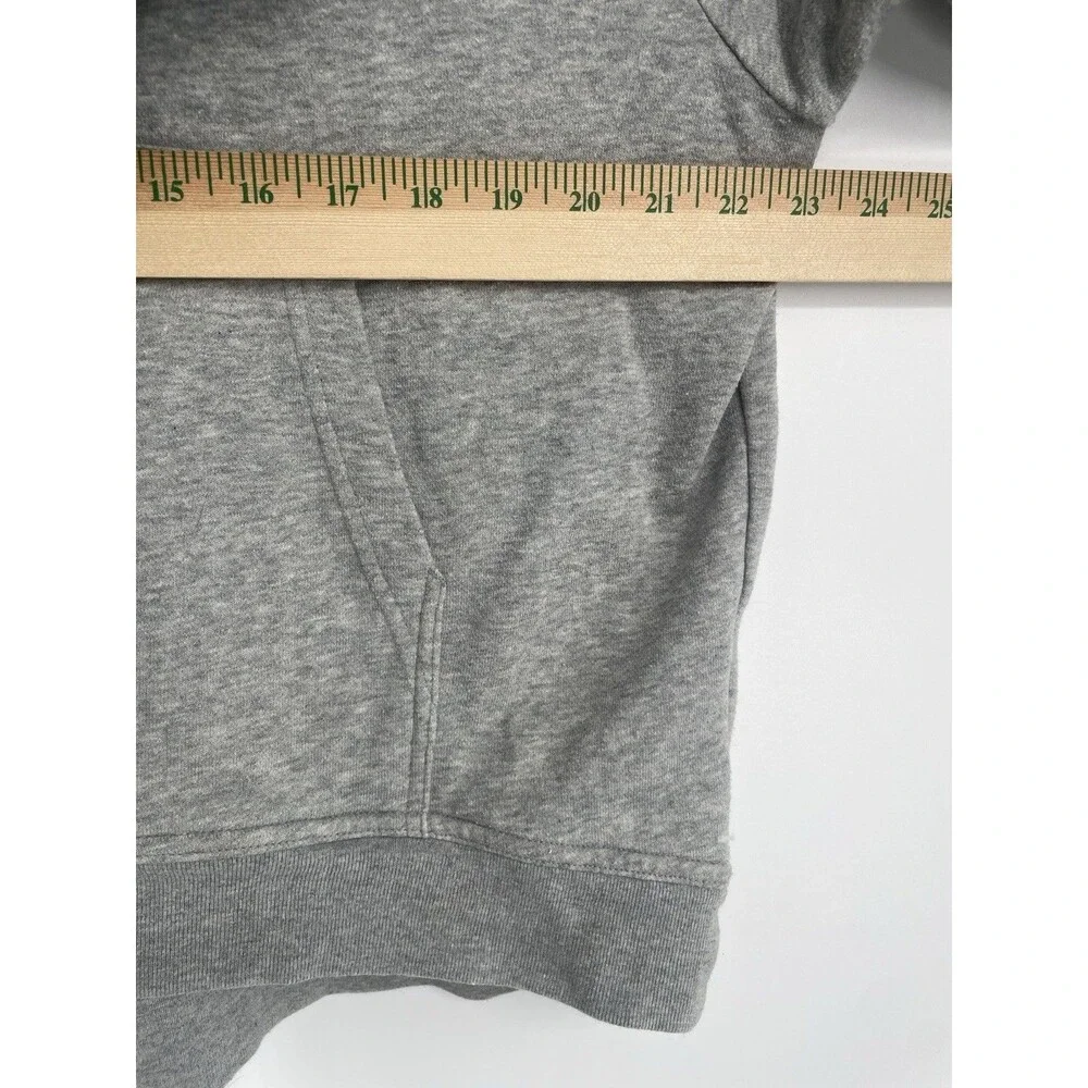 Nike Gray Pullover Lace Up Hooded Sweatshirt Hoodie Embroidered Medium
